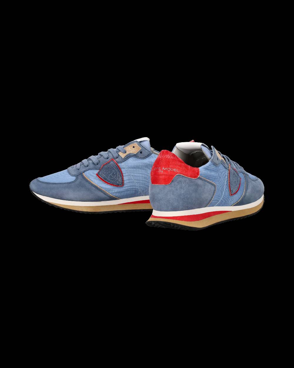 Philippe Model Sneaker casual Trpx da uomo in nylon e pelle Nabuk - Azzurro Saldi