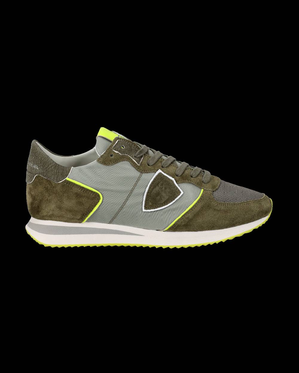Philippe Model Sneakers Trpx da Uomo Verde militare e Gialle in Tessuto Tecnico Offerte