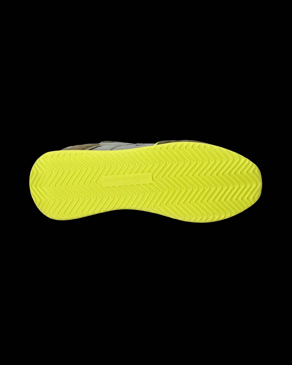 Philippe Model Sneakers Trpx da Uomo Verde militare e Gialle in Tessuto Tecnico Offerte