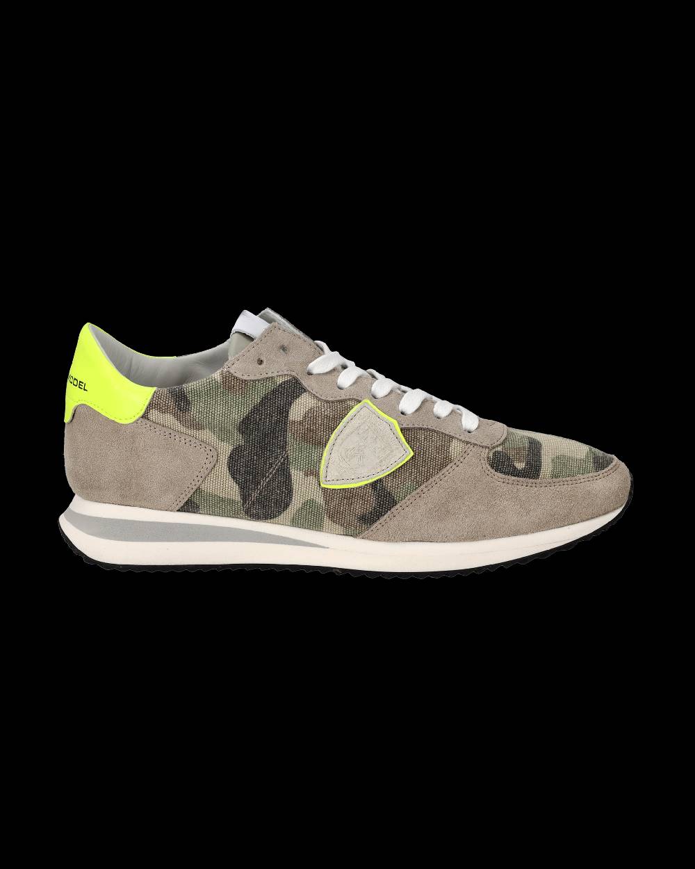 Philippe Model Sneakers Trpx da Uomo Verdi e Gialle in Tessuto Tecnico Vendita Calda