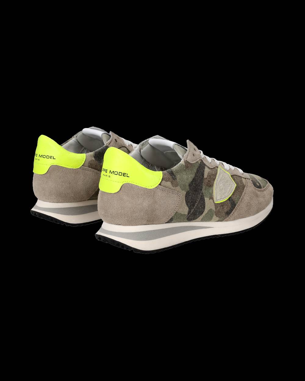 Philippe Model Sneakers Trpx da Uomo Verdi e Gialle in Tessuto Tecnico Vendita Calda