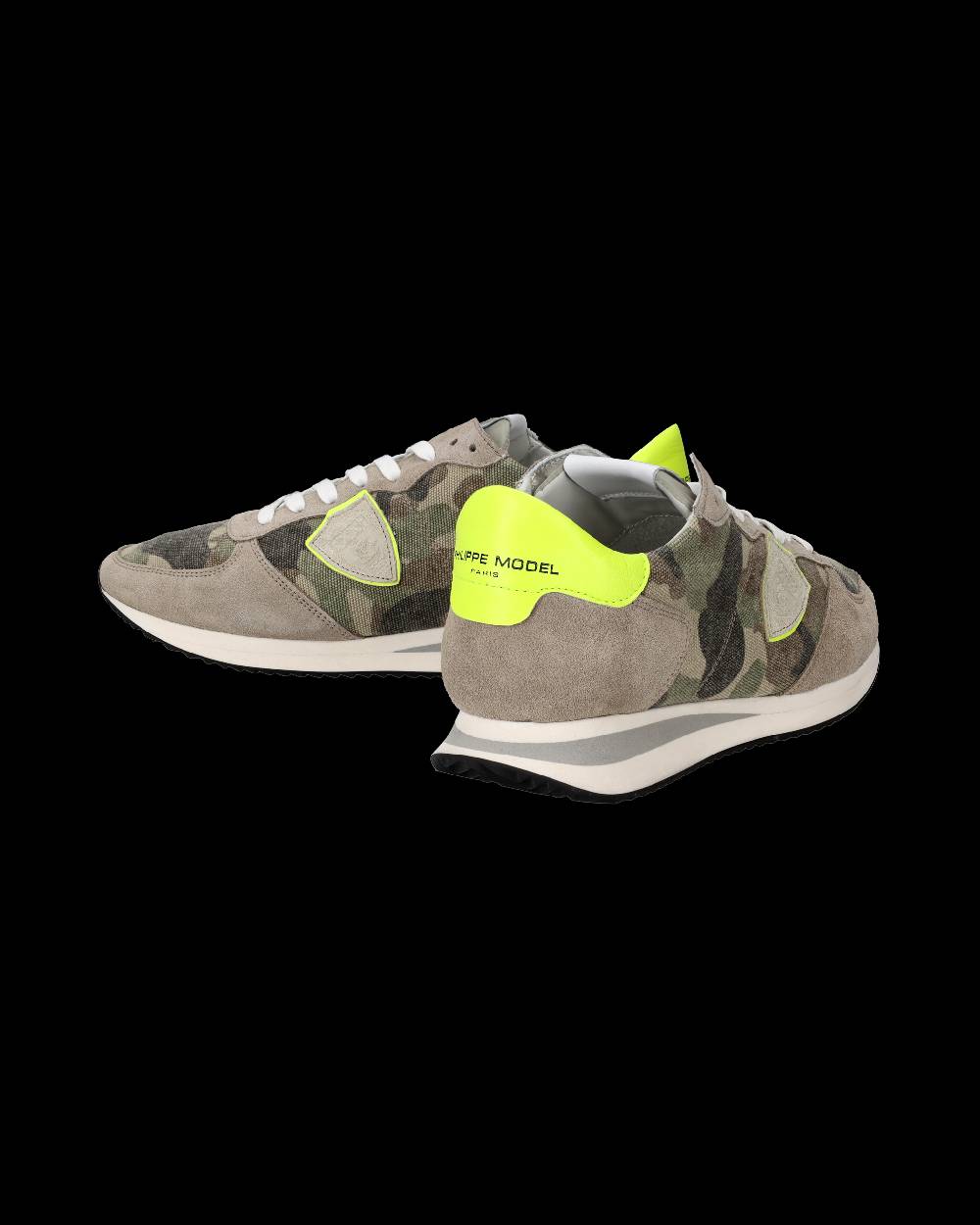 Philippe Model Sneakers Trpx da Uomo Verdi e Gialle in Tessuto Tecnico Vendita Calda