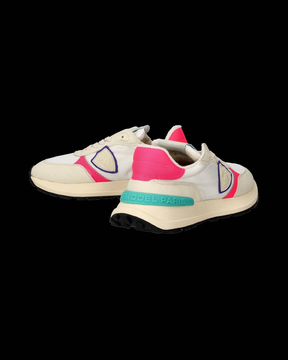 Philippe Model Sneakers Antibes da Donna Bianche e Fucsia in Tessuto Tecnico Vendita Economica