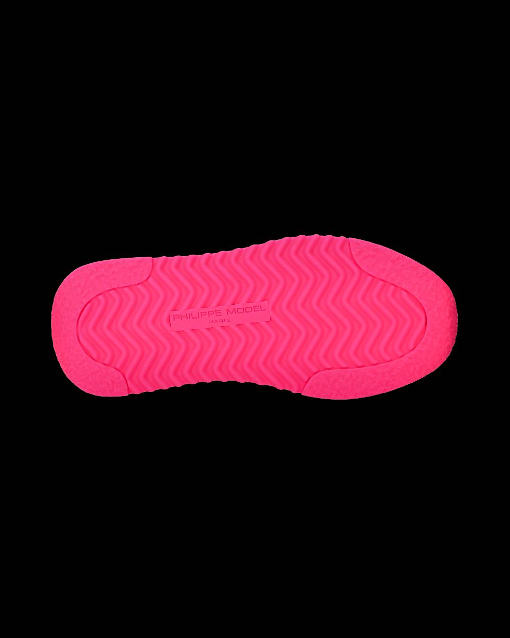 Philippe Model Sneakers Tropez 2.1 da Donna Bianche e Fucsia in Tessuto Tecnico In Saldo