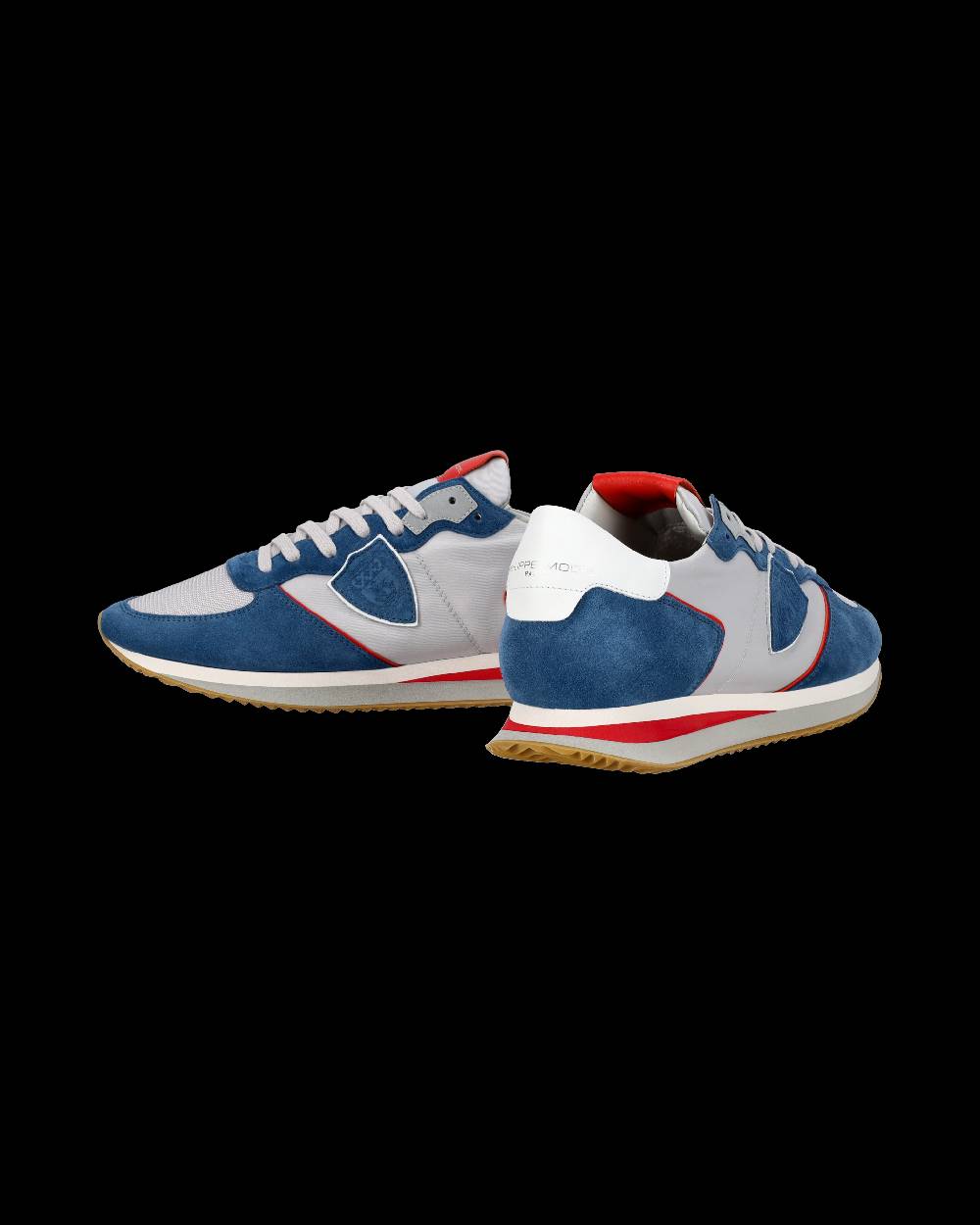 Philippe Model Sneaker casual Trpx da uomo in nylon e pelle - Denim e grigio Italy