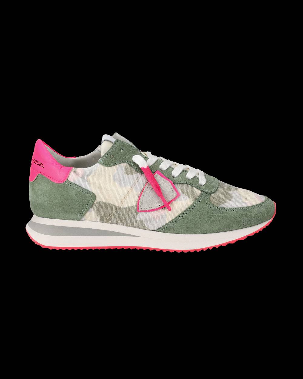 Philippe Model Sneakers Trpx da Donna Verde Camouflage in Tessuto Tecnico Vendita
