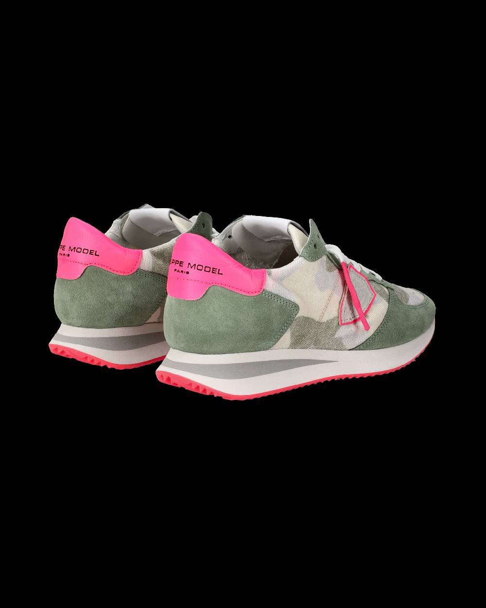 Philippe Model Sneakers Trpx da Donna Verde Camouflage in Tessuto Tecnico Vendita