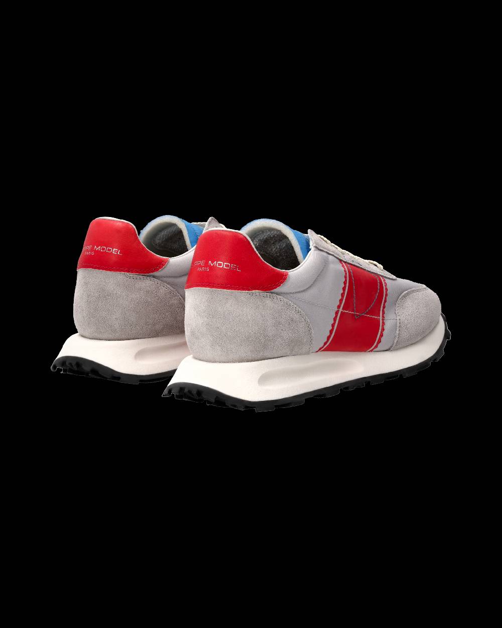 Philippe Model Sneaker Running Tour Uomo, Grigio e Rosso Promozione Limitata