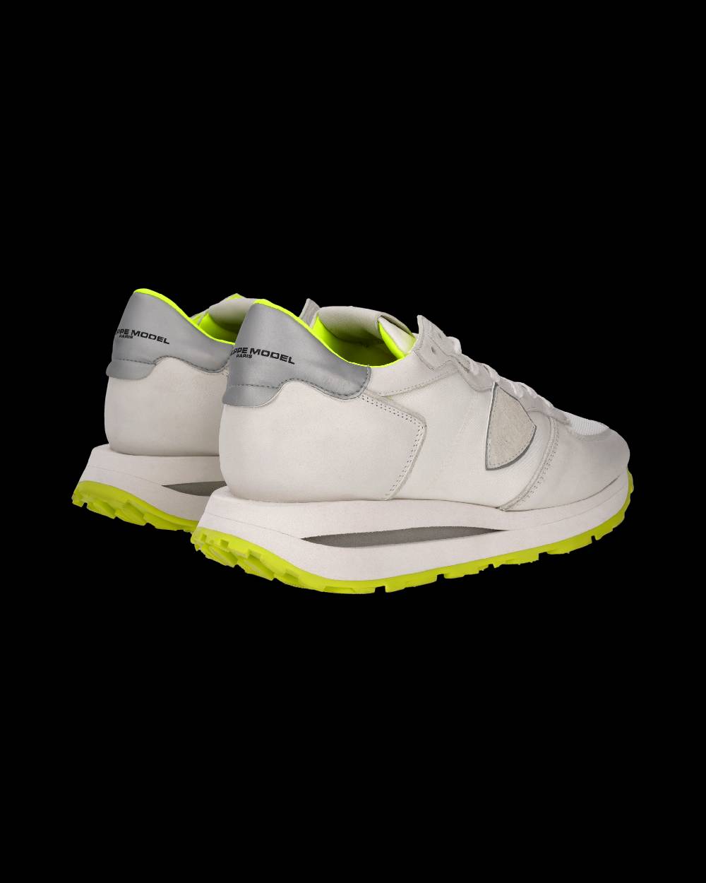 Philippe Model Sneaker Tropez Haute Uomo, Bianco e Giallo Fluo Novità