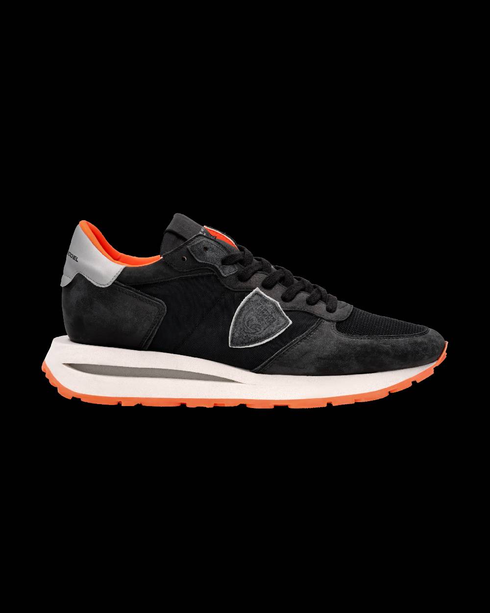 Philippe Model Sneaker Tropez Haute Uomo, Nero e Arancio Presa