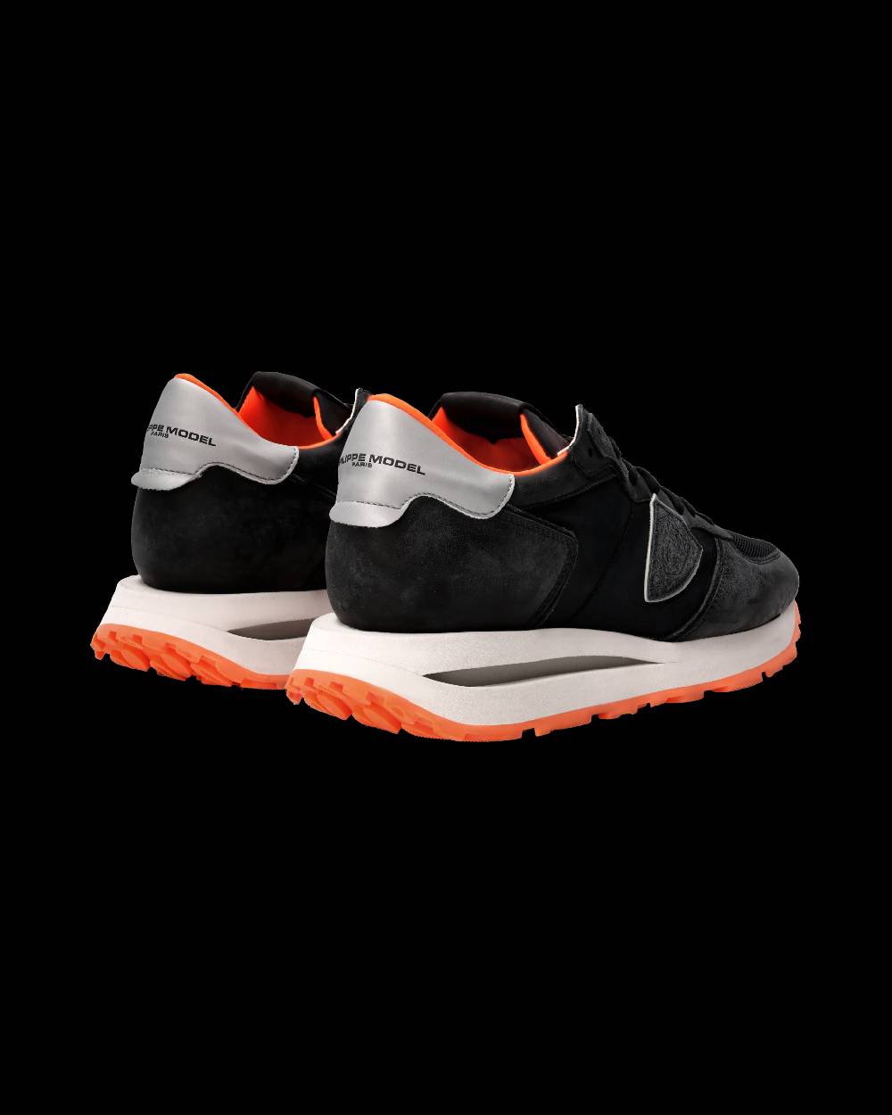 Philippe Model Sneaker Tropez Haute Uomo, Nero e Arancio Presa
