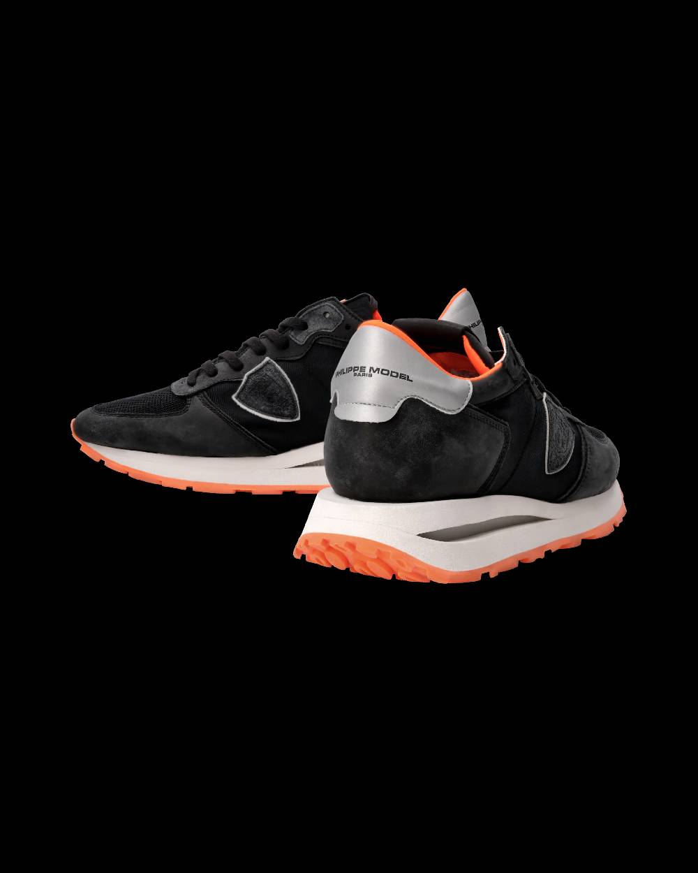 Philippe Model Sneaker Tropez Haute Uomo, Nero e Arancio Presa