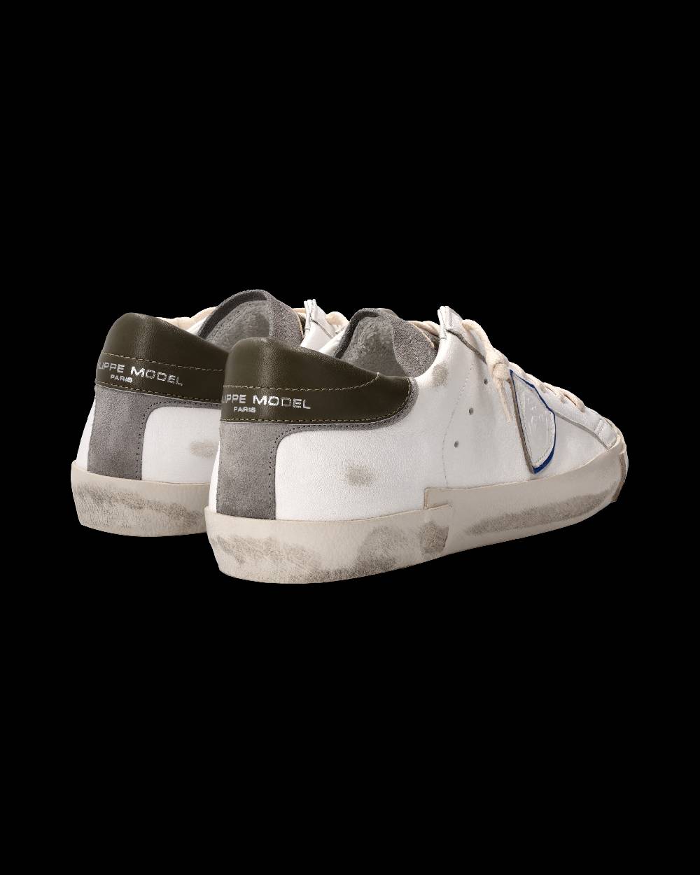 Philippe Model Sneaker Prsx Uomo, Bianco e Antracite Spedizione Gratuita