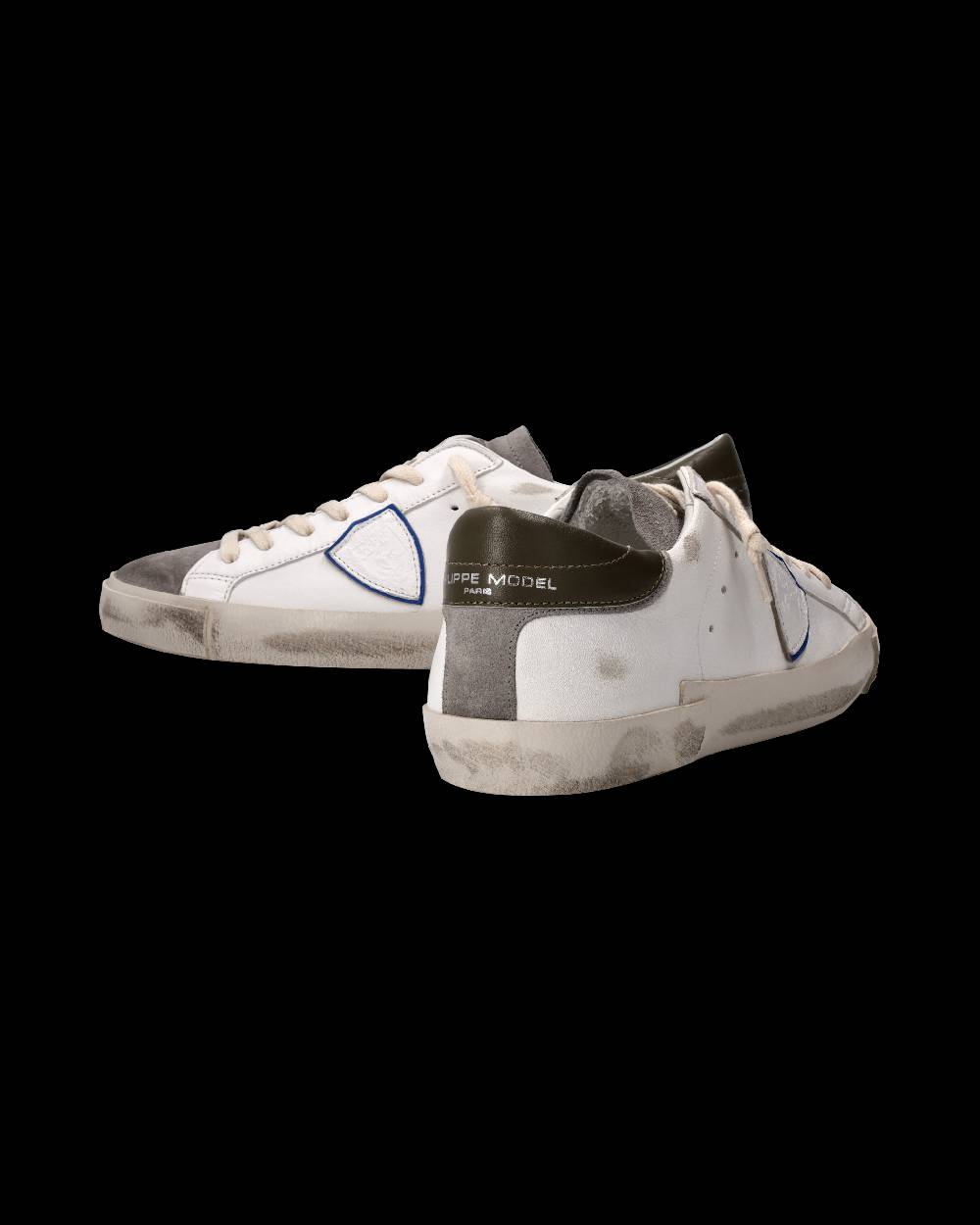 Philippe Model Sneaker Prsx Uomo, Bianco e Antracite Spedizione Gratuita