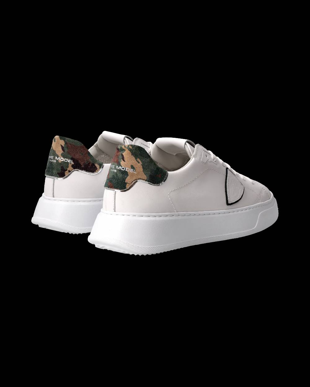 Philippe Model Sneaker Temple Uomo, Bianco e Nero Soddisfazione Garantita