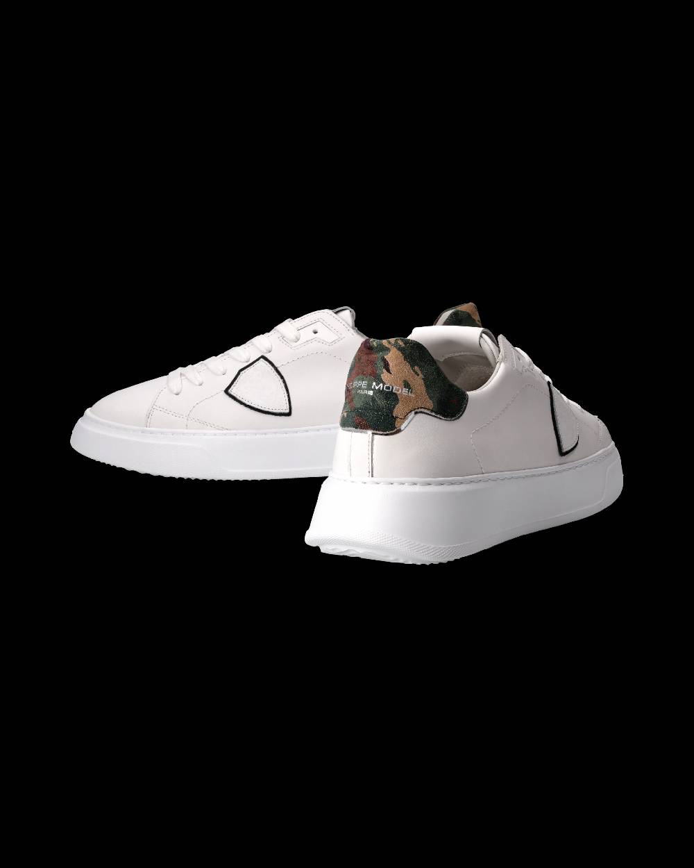 Philippe Model Sneaker Temple Uomo, Bianco e Nero Soddisfazione Garantita