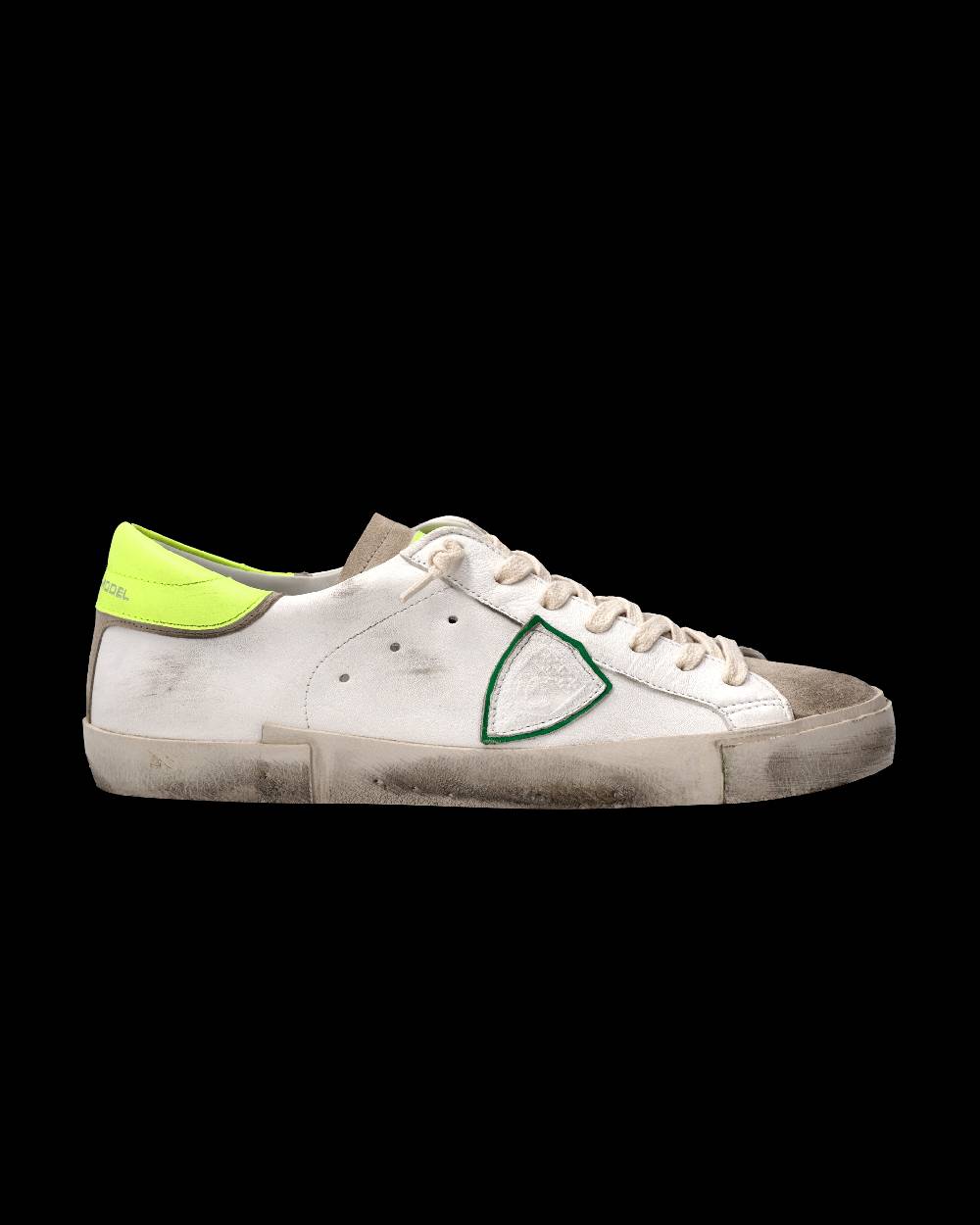 Philippe Model Sneaker Prsx Uomo, Bianco e Giallo Fluo Sconti VIP