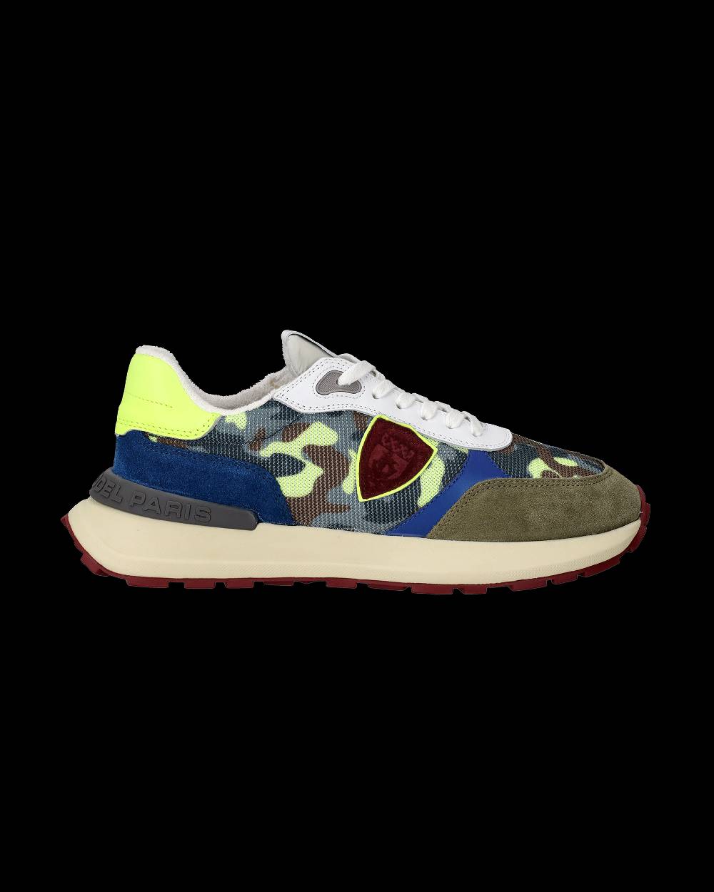 Philippe Model Sneaker running basse Antibes uomo - camouflage, verde e giallo Saldi Di Fabbrica