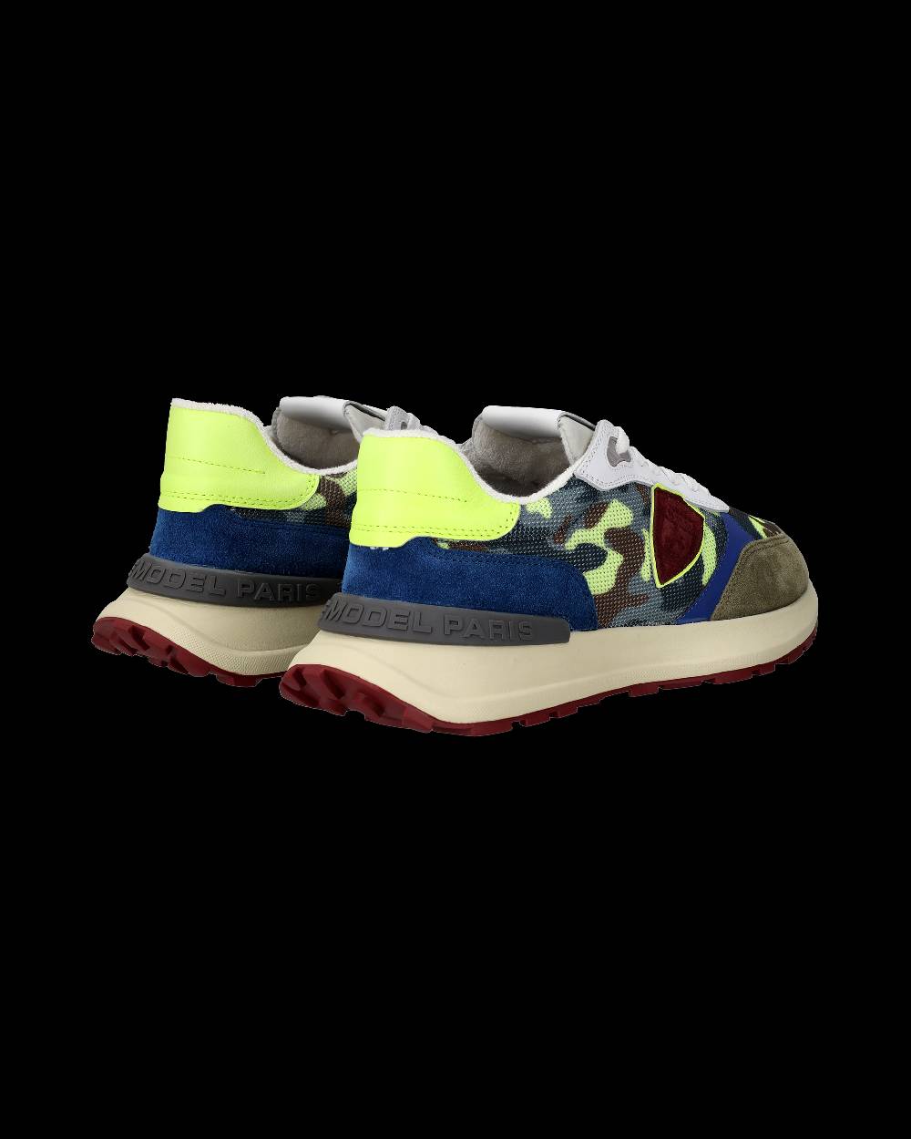Philippe Model Sneaker running basse Antibes uomo - camouflage, verde e giallo Saldi Di Fabbrica