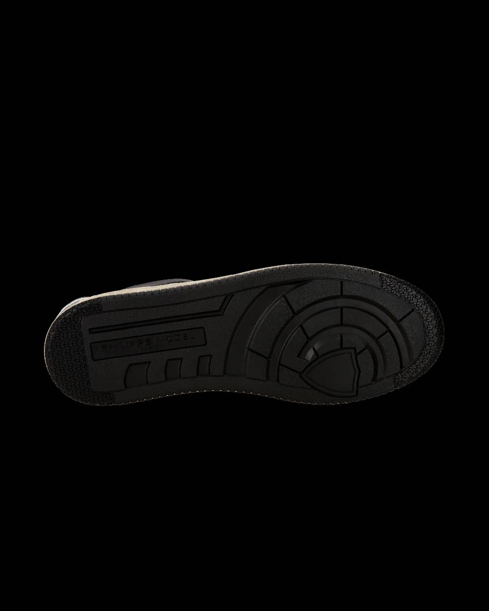 Philippe Model Sneaker streetwear Lyon da uomo in pelle riciclata - Nero e arancione Moda