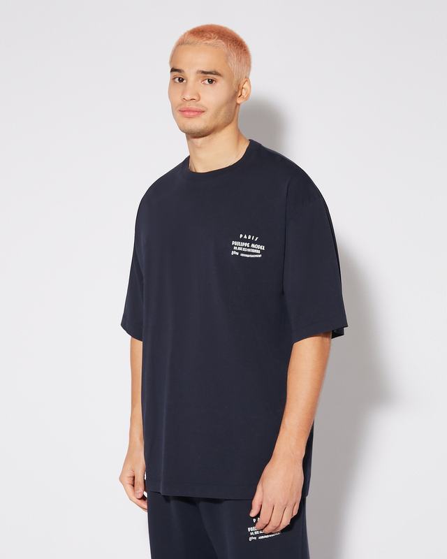 Philippe Model T-Shirt Maurice da Uomo Blu in Jersey 2025