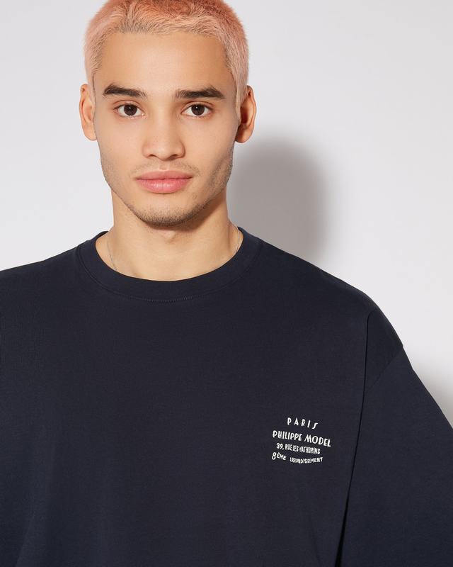Philippe Model T-Shirt Maurice da Uomo Blu in Jersey 2025