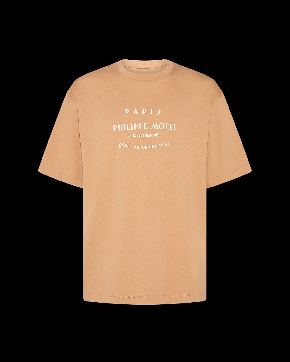 Philippe Model T-Shirt Maurice da Uomo Marrone in Jersey Italy