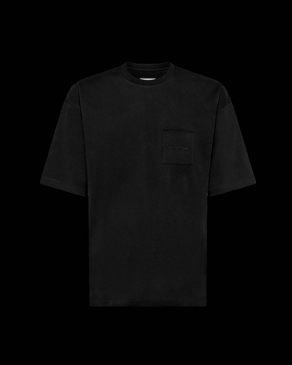 Philippe Model T-Shirt Maurice da Uomo Nera in Jersey Italia