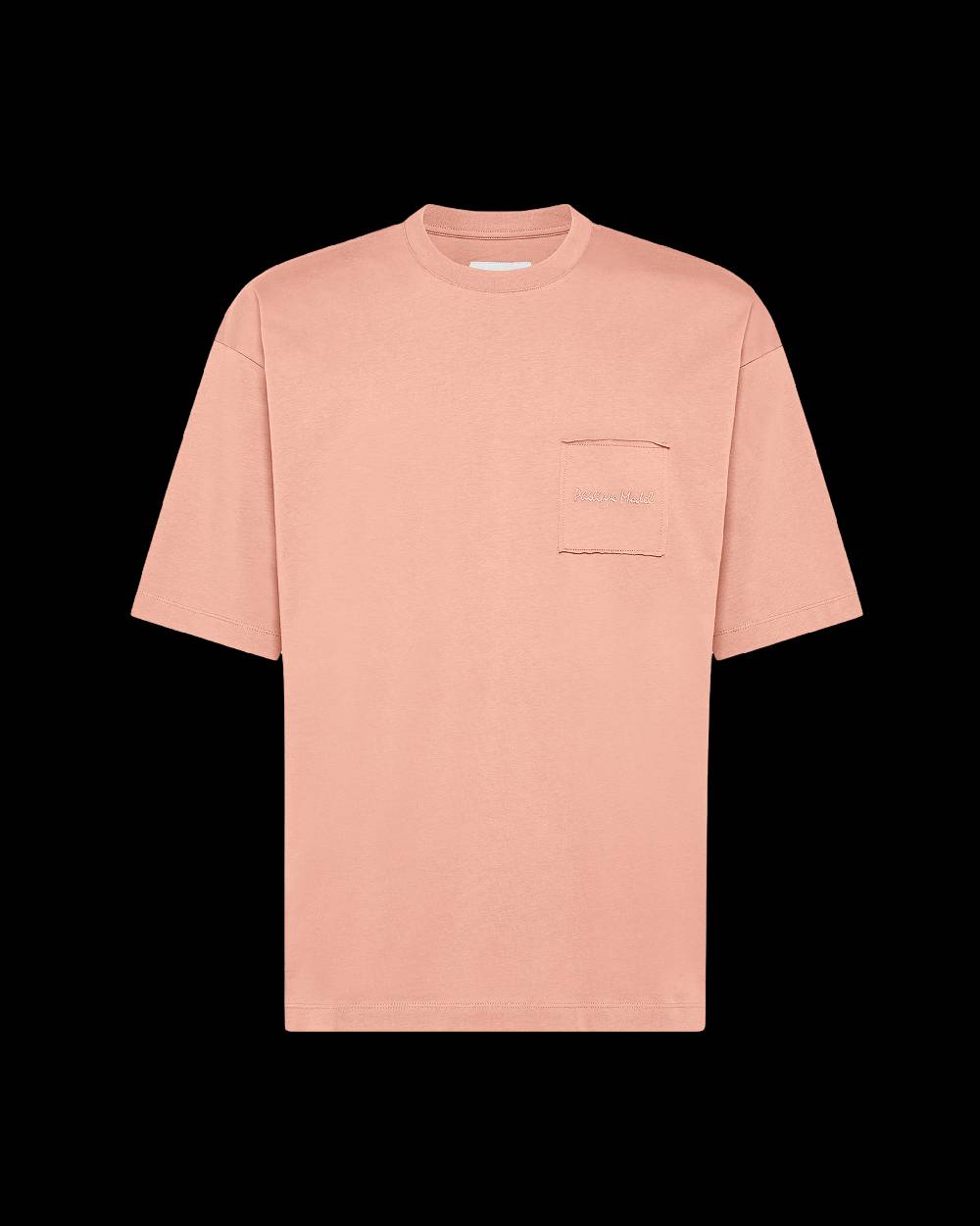 Philippe Model T-Shirt Maurice da Uomo Rosa in Jersey In Linea