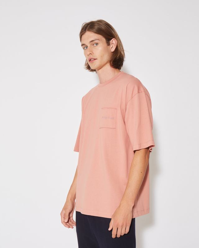 Philippe Model T-Shirt Maurice da Uomo Rosa in Jersey In Linea