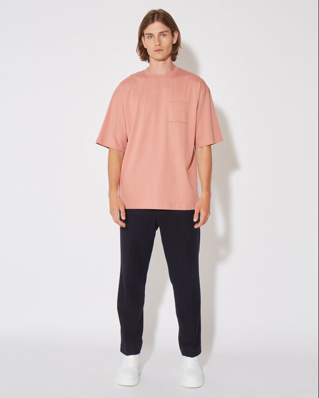 Philippe Model T-Shirt Maurice da Uomo Rosa in Jersey In Linea