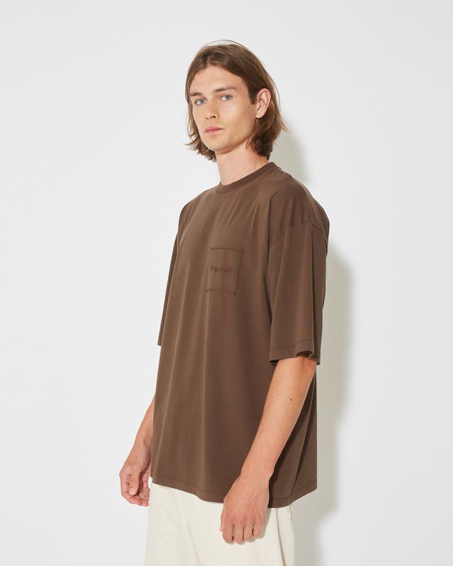 Philippe Model T-Shirt Maurice da Uomo Marrone Noce in Jersey Nuovo