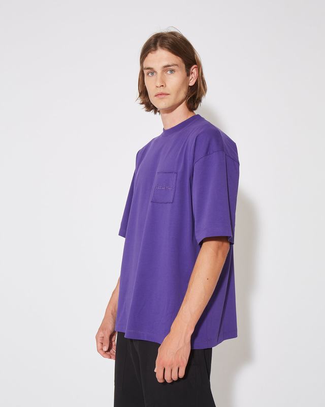 Philippe Model T-Shirt Maurice da Uomo Viola in Jersey Qualità