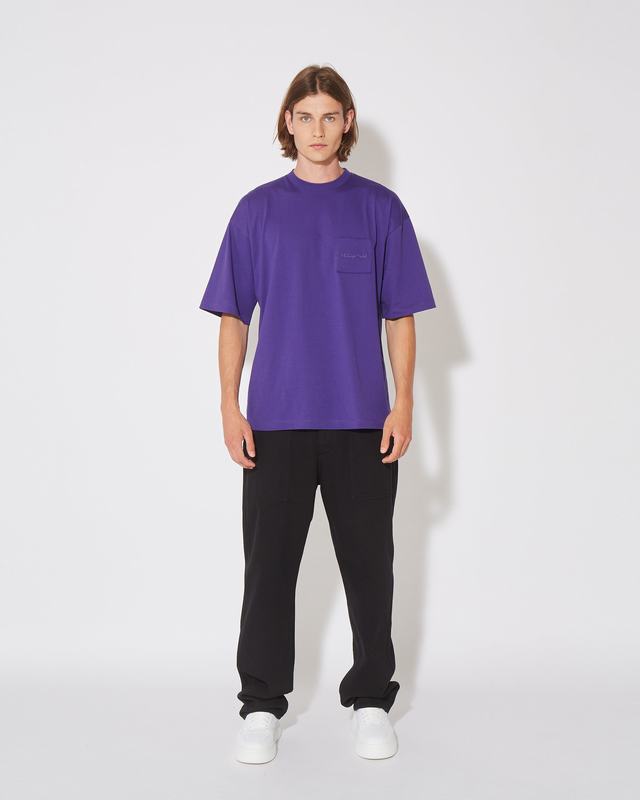 Philippe Model T-Shirt Maurice da Uomo Viola in Jersey Qualità