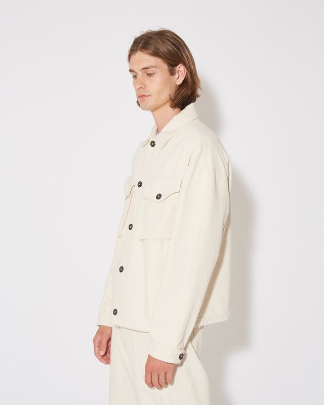 Philippe Model Giacca GERARD da Uomo Beige ecru in Bull Denim Qualità Garantita