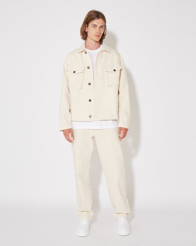 Philippe Model Giacca GERARD da Uomo Beige ecru in Bull Denim Qualità Garantita
