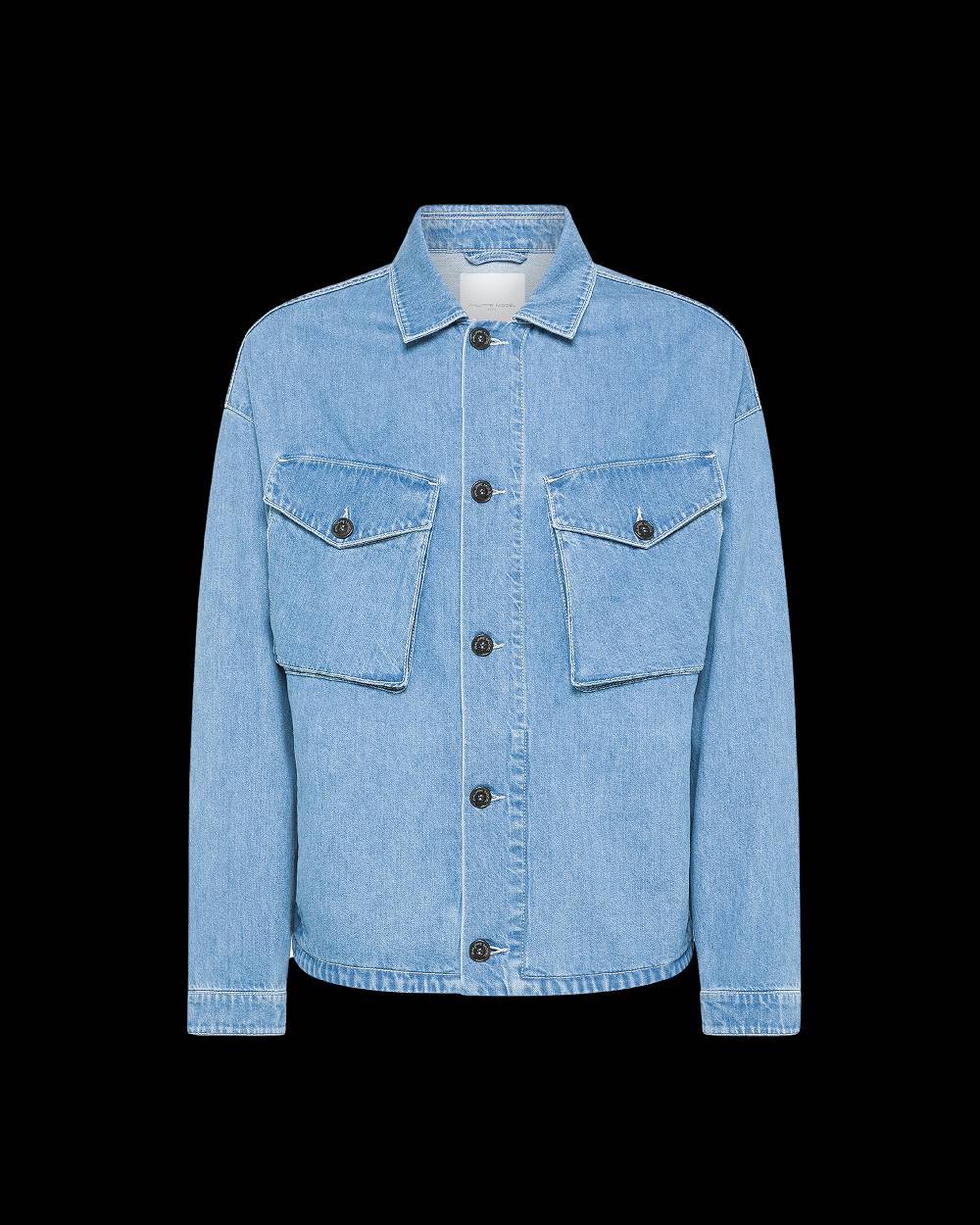 Philippe Model Overshirt In Denim Gerard da Uomo Azzurra in Denim Acquista Ora