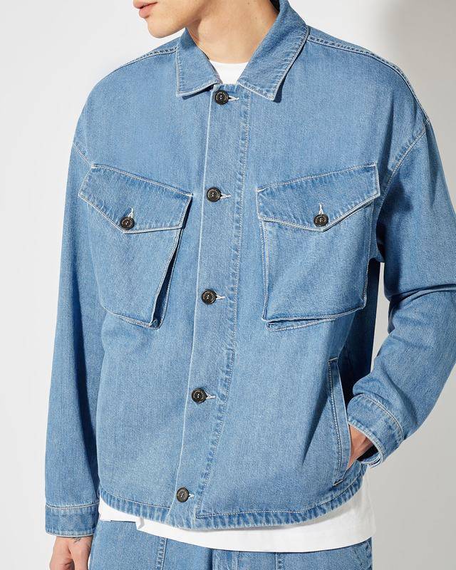 Philippe Model Overshirt In Denim Gerard da Uomo Azzurra in Denim Acquista Ora