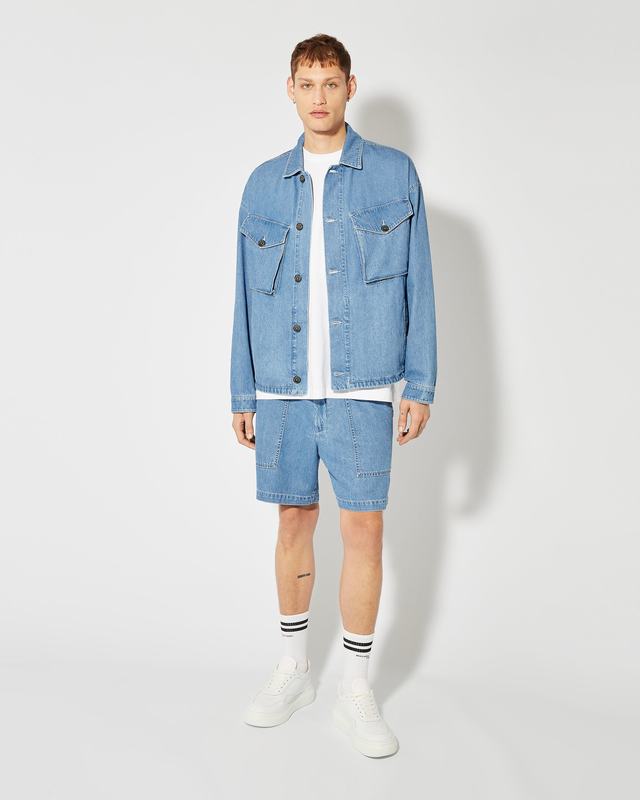 Philippe Model Overshirt In Denim Gerard da Uomo Azzurra in Denim Acquista Ora