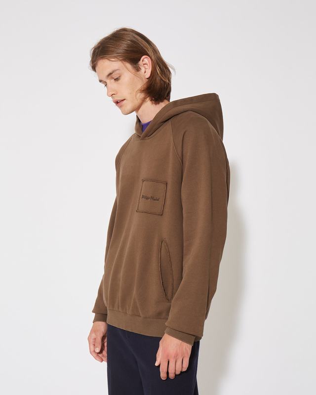 Philippe Model Felpa con cappuccio JEAN da Uomo Marrone in Jersey Promozione Limitata