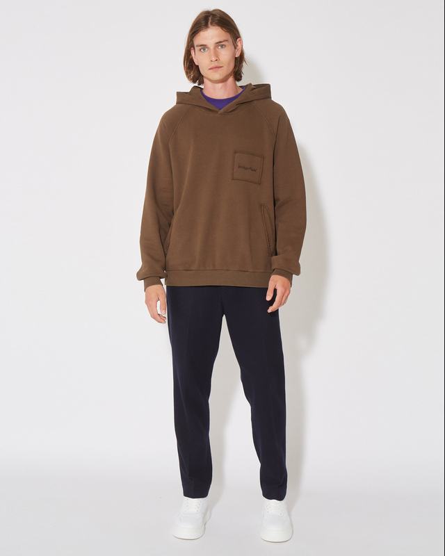 Philippe Model Felpa con cappuccio JEAN da Uomo Marrone in Jersey Promozione Limitata