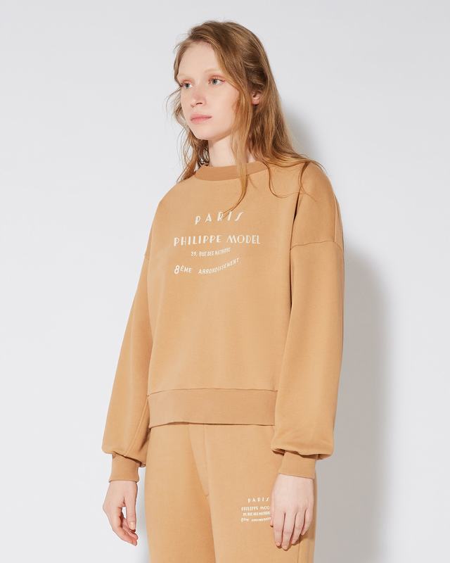 Philippe Model Maglione girocollo Babette da Donna Marrone in Jersey Fino Al -60%