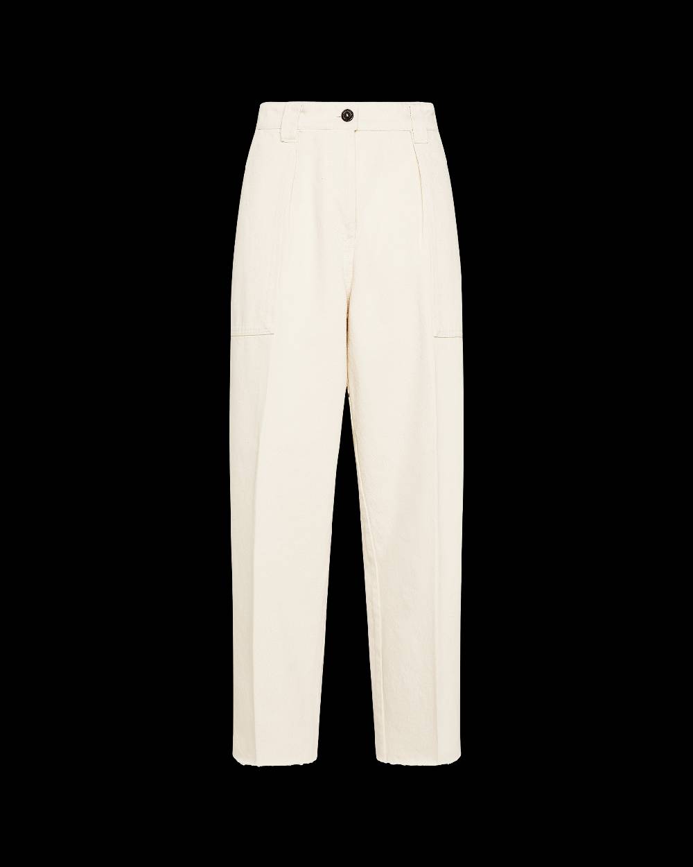 Philippe Model Pantaloni Coline da Donna Ecru in Bull Denim Offerta
