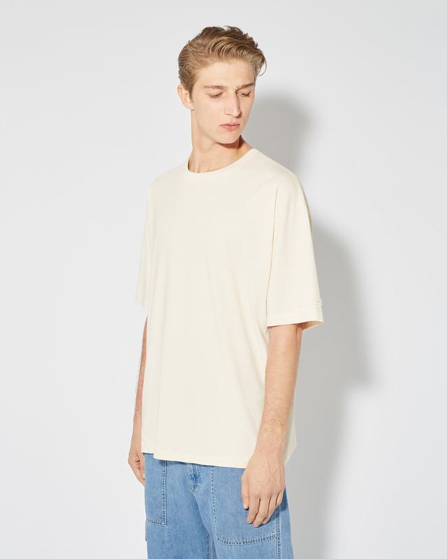 Philippe Model T-Shirt Maurice da Uomo Beige ecru in Jersey Saldi
