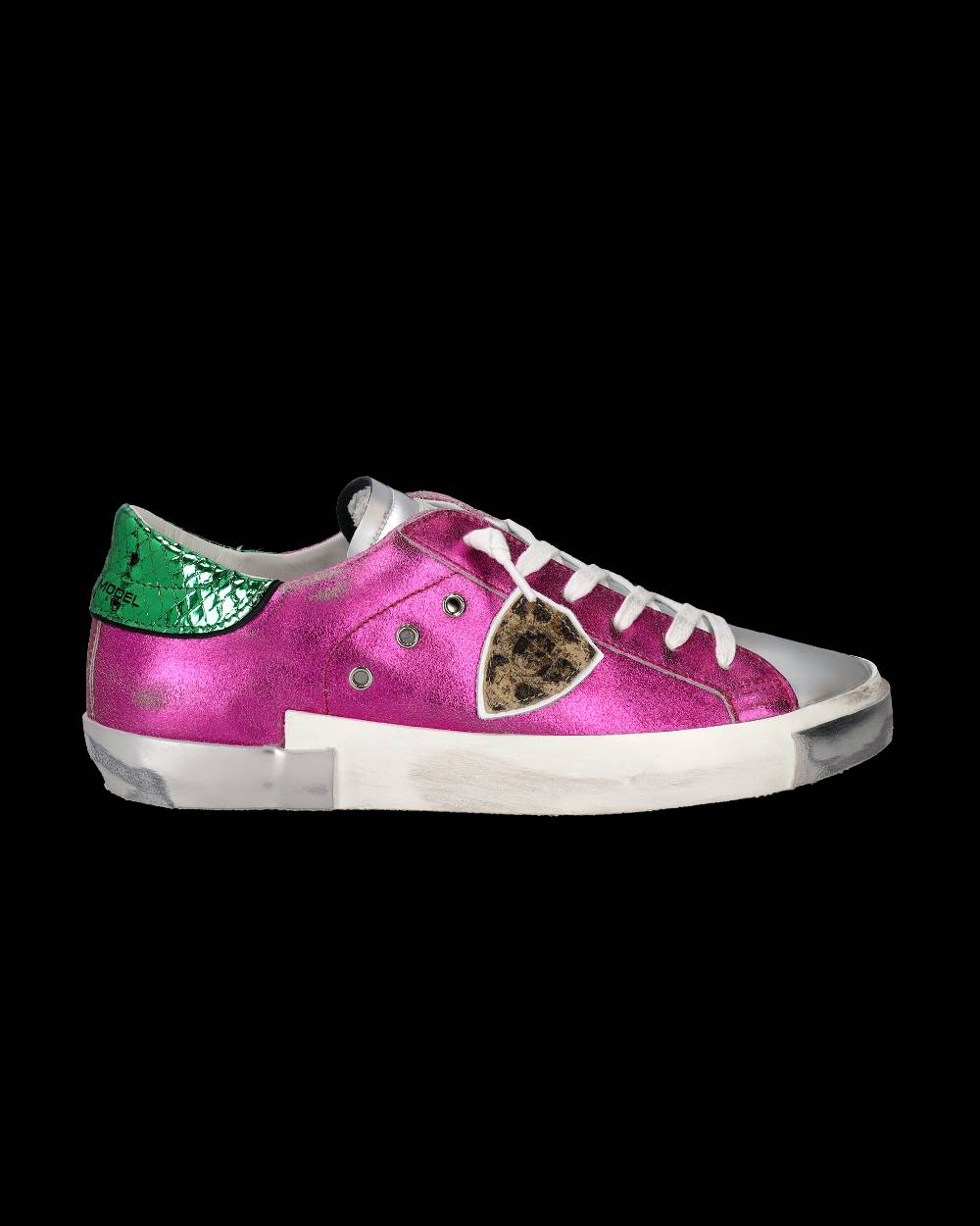 Philippe Model Sneakers Prsx da Donna Fucsia in Pelle Metal Italia