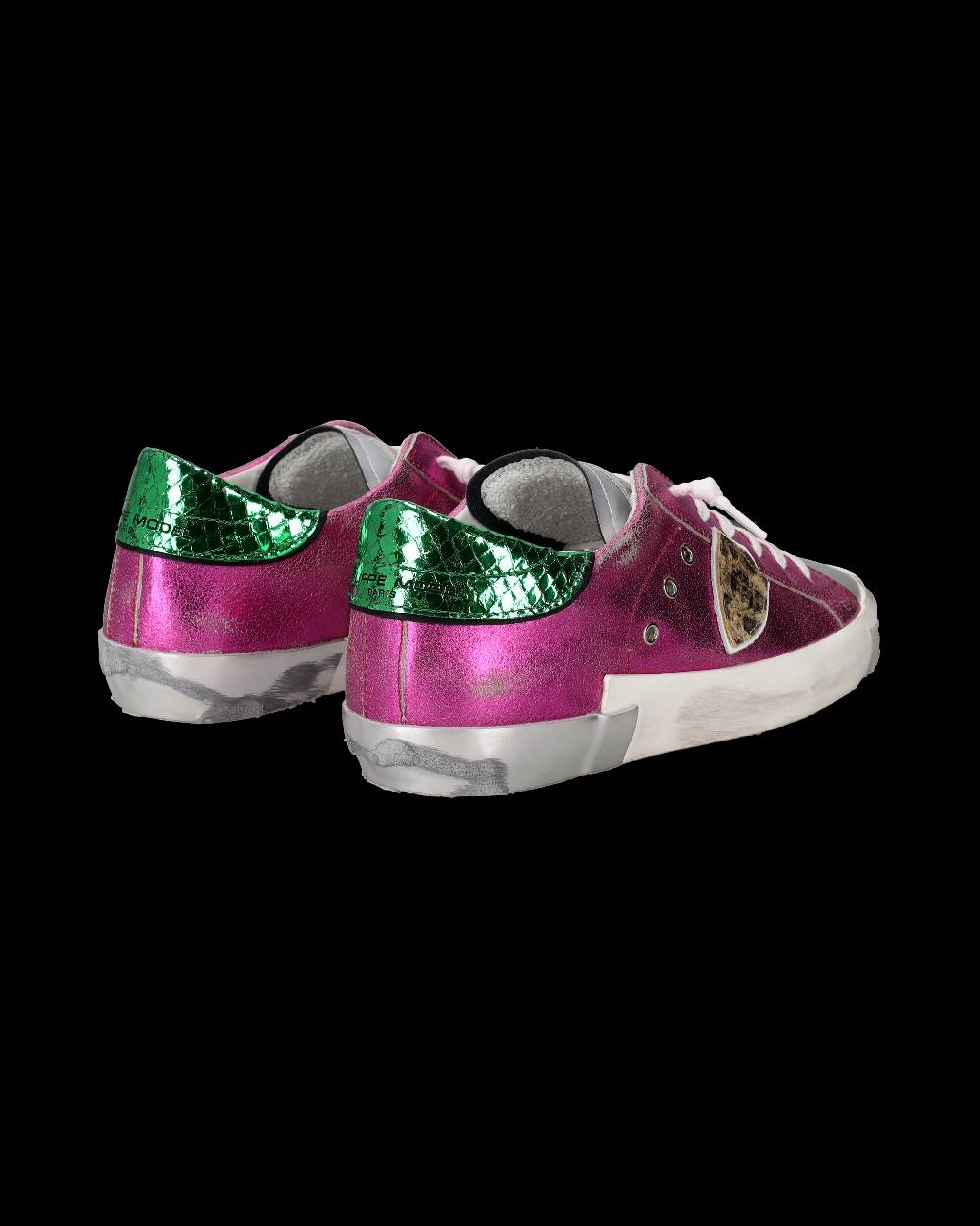 Philippe Model Sneakers Prsx da Donna Fucsia in Pelle Metal Italia