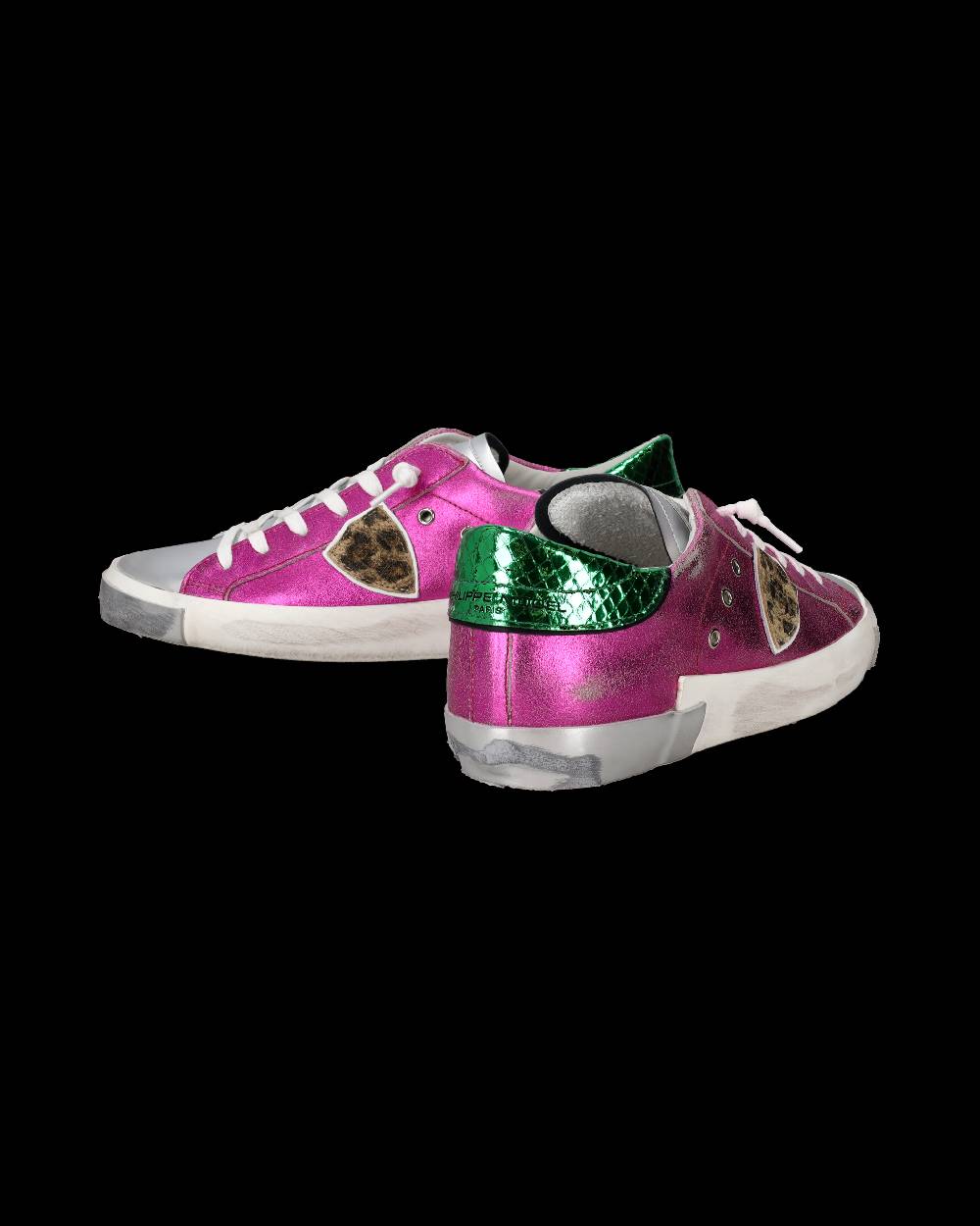Philippe Model Sneakers Prsx da Donna Fucsia in Pelle Metal Italia