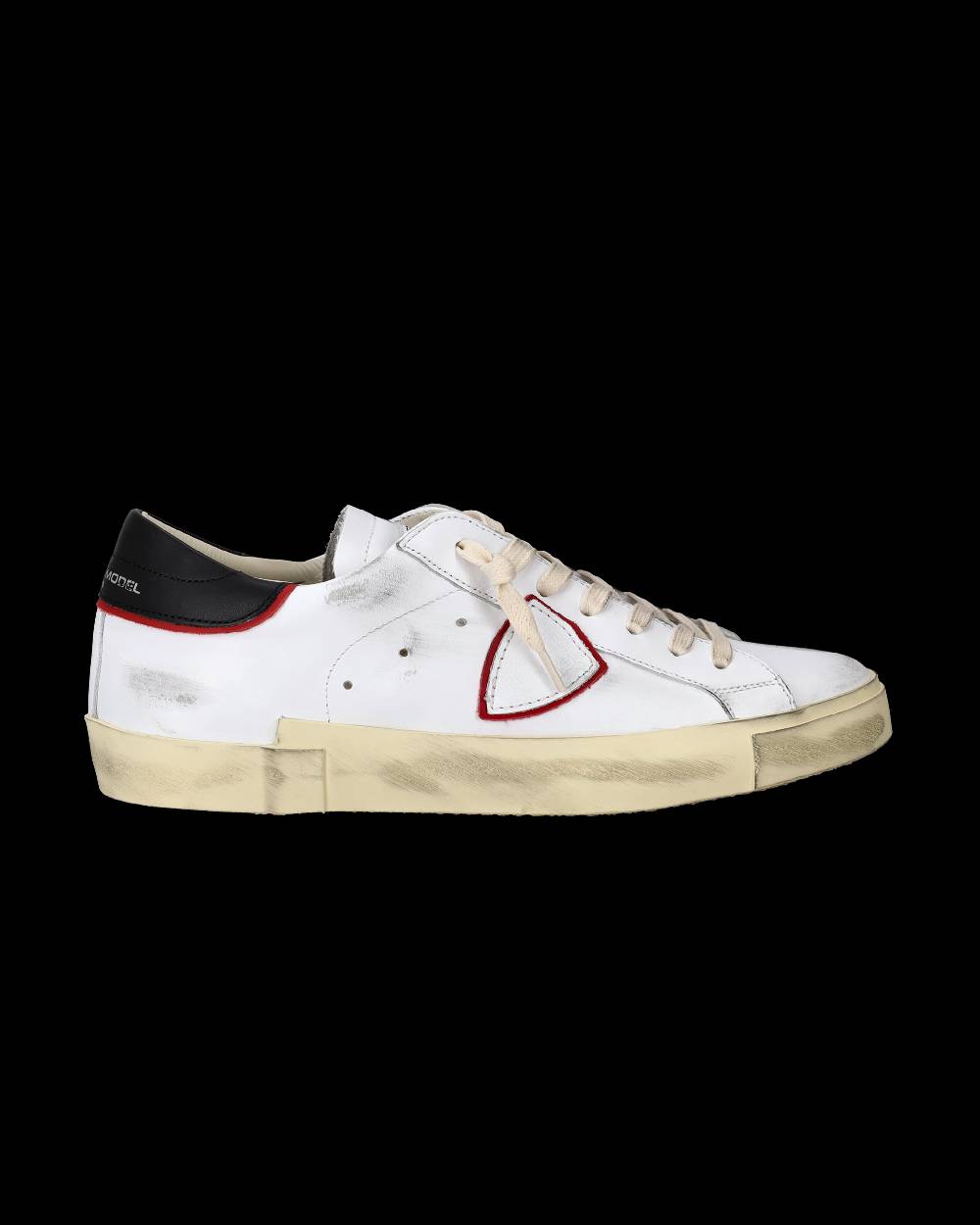 Philippe Model Sneakers Prsx da Uomo Bianche e Rosse in Pelle In Linea