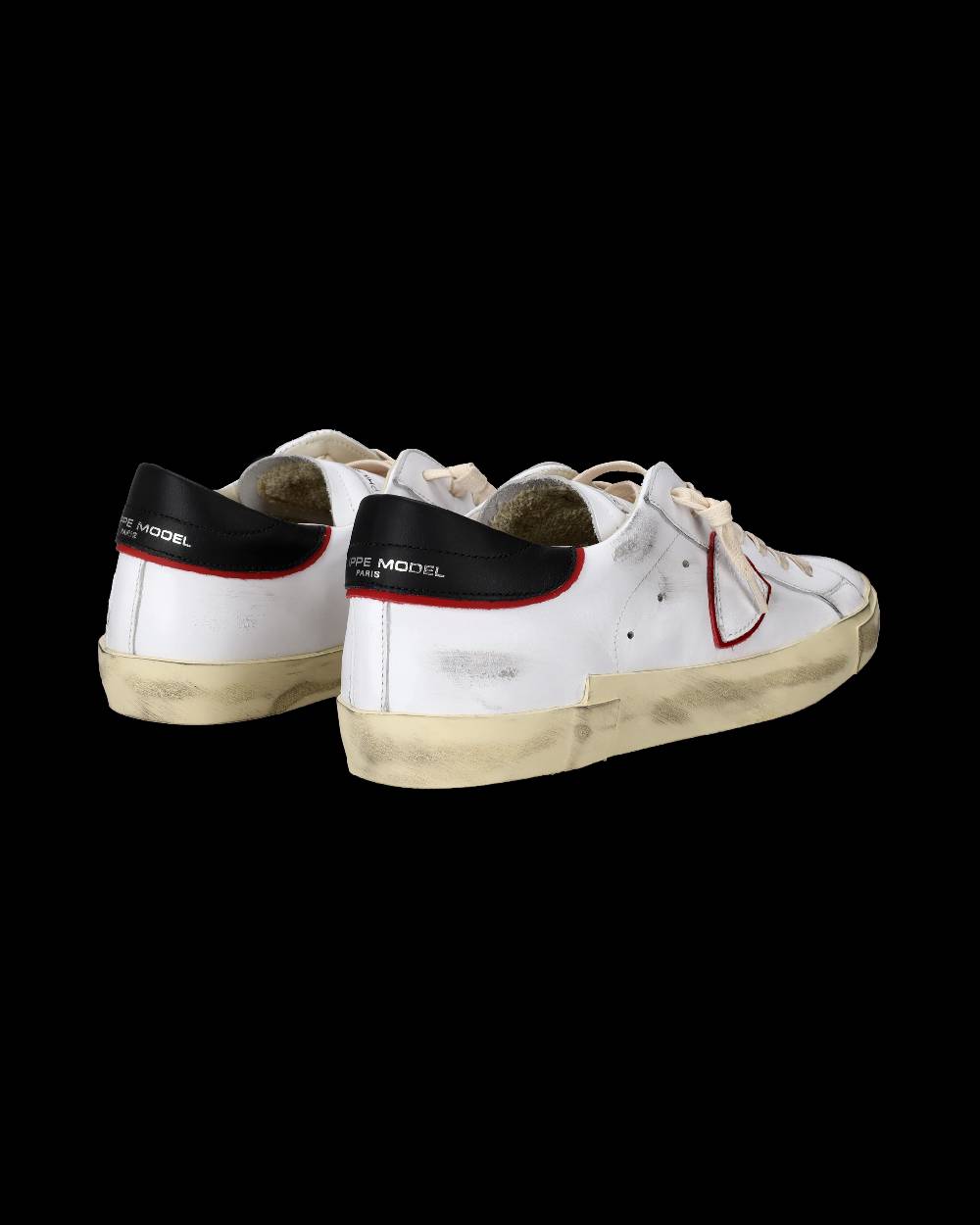 Philippe Model Sneakers Prsx da Uomo Bianche e Rosse in Pelle In Linea