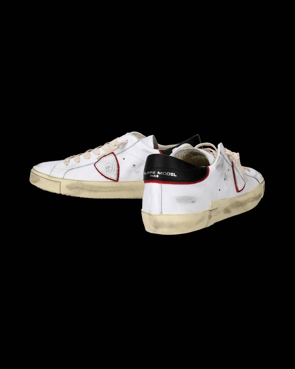 Philippe Model Sneakers Prsx da Uomo Bianche e Rosse in Pelle In Linea